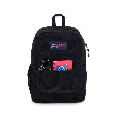 JanSport Cross Town Plus Remix 17" Backpack - Black: Corduroy Structured Bag