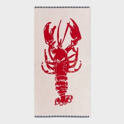 36"x72" Lobster Oversized Beach Towel Red - Room Essentials