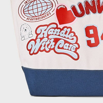 Unwell Handle Tote Bag - Blue