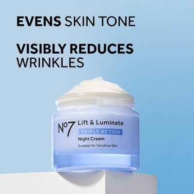 No7 Lift & Luminate Triple Action Night Cream - 1.69 fl oz
