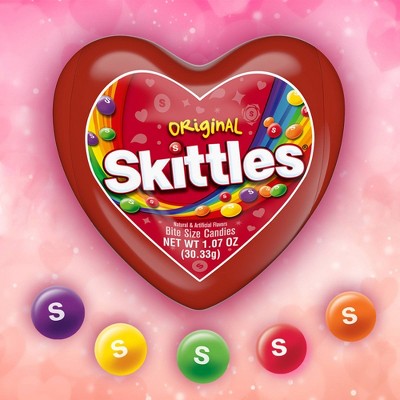 Skittles Valentine's Plastic Heart Candy Gift - 1.07oz
