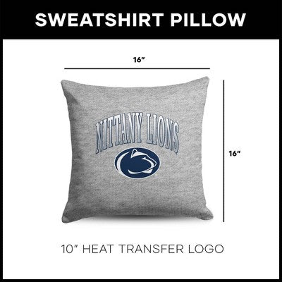 NCAA Penn State Nittany Lions 16" Heather Gray Sweatshirt Pillow