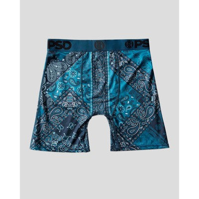 PSD Men's Paisley Maze Print Briefs - Teal/Mauve XXL