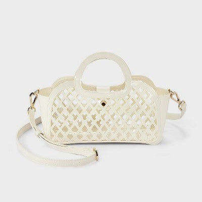 Jelly Mini Cage Tote Crossbody Bag - A New Day Cream