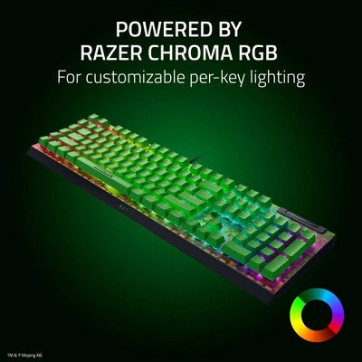 Razer BlackWidowV4 X Gaming Keyboard Green Switch - Minecraft Edition: No Wireless Tech