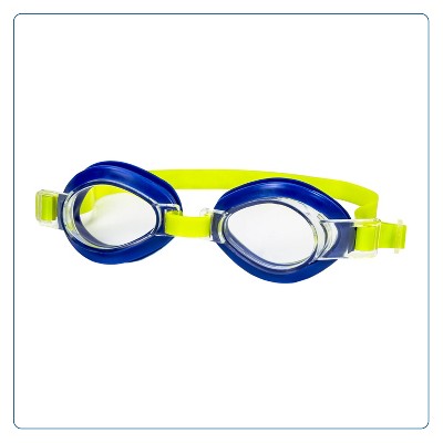 Aqua Leisure SPLASHTIME Kids' Swim Goggles - Blue: Latex-Free, Adjustable Polycarbonate Lens