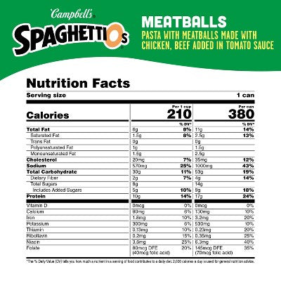 SpaghettiOs Canned Pasta with Meatballs - 15.6oz