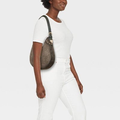 Curved Shoulder Bag - Universal Thread Gray