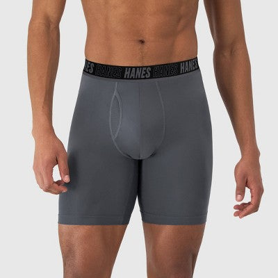 Hanes Moves Premium Men's X-Temp Long Leg Boxer Briefs 2pk S