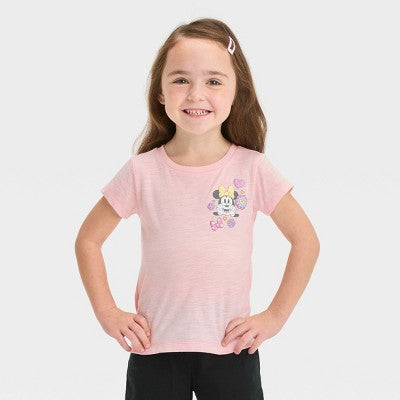 Toddler Girls' Disney Minnie Mouse T-Shirt - Rose Pink 4T