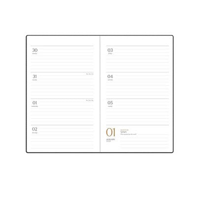 Marie Kondo for BlueSky 2025 Weekly/Monthly Planner 8.19"x5.16" Charcoal Fabric