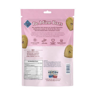 Blue Buffalo Valentine Bars Cinnamon and Oatmeal Flavor Crunchy Treats - 11oz
