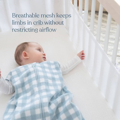 HALO Breathable Mesh Crib Liner, Full Size Crib - Classic, White