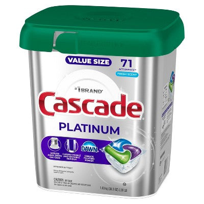 Cascade Platinum Action Pacs Dishwasher Detergent - Fresh - 71ct
