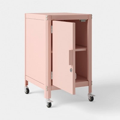 Metal Rolling Locker Storage Cabinet with Lock Pink - Room Essentials Fully assembled (LOCAL PICKUP ONLY)