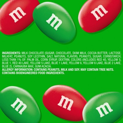 M&M's Peanut Chocolate Christmas Candy Cane - 1.74oz