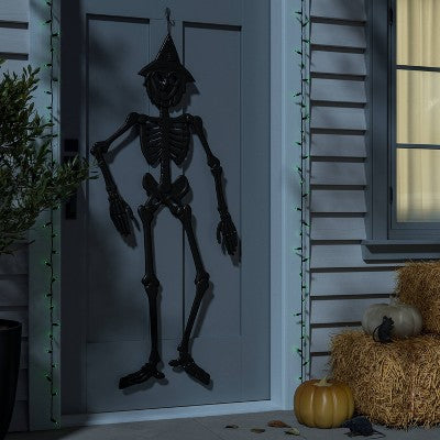 60" 3D Jointed Witch Skeleton Halloween Decorative Prop Black - Hyde and EEK! Boutique (LOCAL PICKUP ONLY)