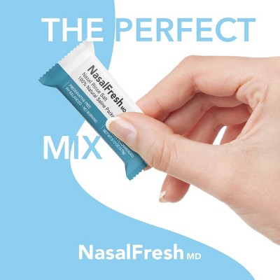 NasalFresh MD Saline Packets, Quick Dissolving, Single Use Count Refill Pack - 3.75g/90ct