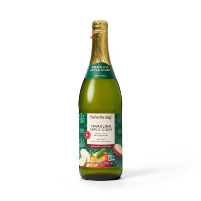 Sparkling Apple Cider 100% Juice - 25.4 fl oz Glass Bottle Favorite Day