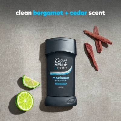 Dove Men+Care Maximum Protection 96-Hour Antiperspirant Stick - Clean Comfort - 2.6oz: Paraben-Free, Under Arm Use