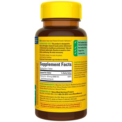 Nature Made D3 Fast Dissolve Vitamin D Tablets - 70ct
