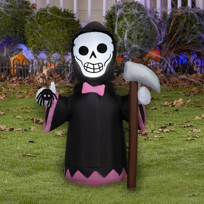 3.5' LED Inflatable Bow Tie Reaper Halloween Decoration - Hyde & EEK! Boutique: Indoor/Outdoor Ghosts & Ghouls Decor