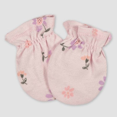 Gerber Baby Girls' 3pk Ballerina Mittens - White/Pink