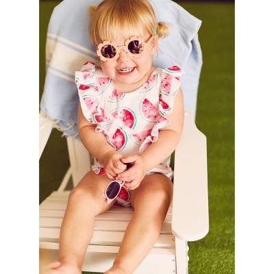 Babiators Polarized Flower - Peachy Keen Rose Gold Mirrored Lens - 0-2 Years