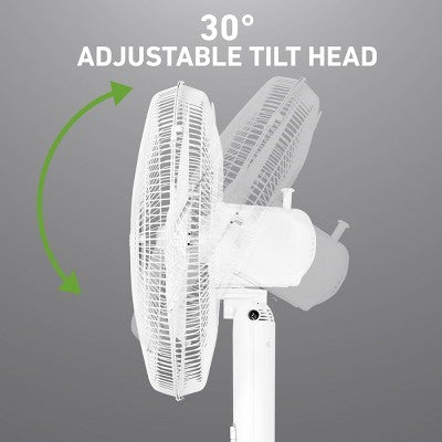 Holmes 16" Blade Breeze Manual Stand Oscillating Fan White