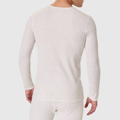 Hanes Men's Thermal Long Sleeve Waffle Knit Shirt - Oatmeal M