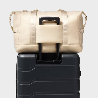 Faux Neoprene Weekender Bag - All In Motion - Cream (LOCAL PICKUP ONLY)