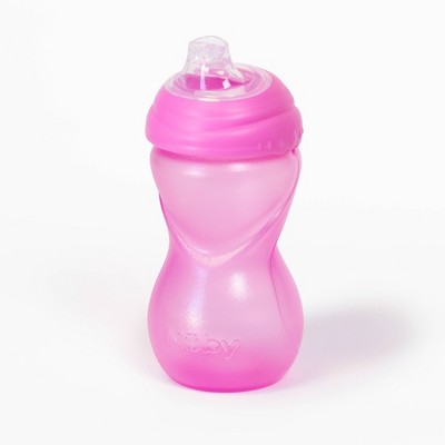 Nuby 10oz Polypropylene Clikit Frosted Soft Spout Sippy Trainer Cups - Pink/Purple - 2pk