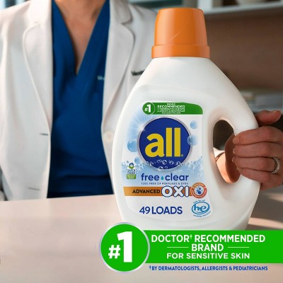 All Unscented Free Clear with Oxi Liquid Laundry Detergents 49 Loads - 73oz