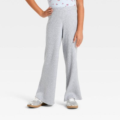 Girls' Relaxed Fit Sweater Pants - Cat & Jack Heather Gray L