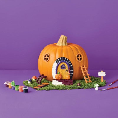 Halloween Craft Ceramic Pumpkin Decor Painting Kit - Mondo Llama