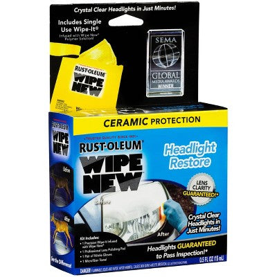 As Seen on TV Wipe New Headlight Restore Automotive Glass Cleaner: Protects & Prevents Oxidation, Discoloration, Fading