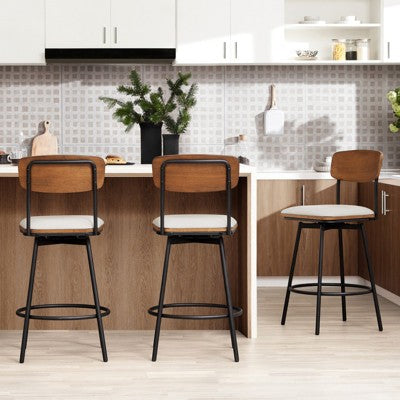 Spruce&Spring Swivel Counter Height Bar Stool with Metal Legs,, Light Grey  Fabric (LOCAL PICKUP ONLY)