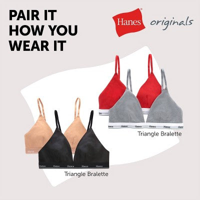 Hanes Women's 3pk Hi-Cut Underwear - White/Red/Black XL