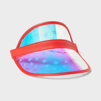 Adult PVC Stars Visor Red - Sun Squad