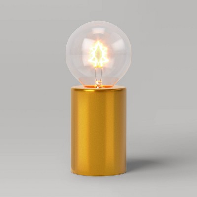 Christmas Tree Warm White Filament Bulb with Metal Cylinder Base Battery Operated - Wondershop