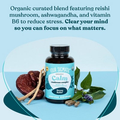 Four Sigmatic Calm Organic Mushroom Vegan Vitamin Capsules - 90ct
