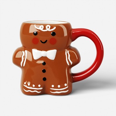 14.5 fl oz Christmas Figural Gingerbread Man Mug - Wondershop
