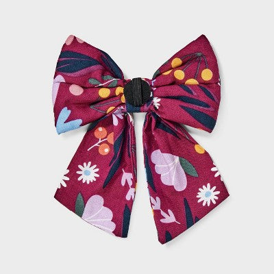 Floral Fashion Dog Bowtie - Boots & Barkley One Size Fits Most