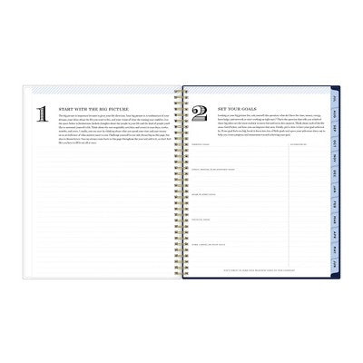 Day Designer 2024-25 Weekly/Monthly Planner 11"x8.5" Wirebound Blue Bouquet: Adult Stationery, July-June Calendar, Tabs