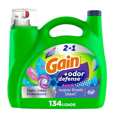 Gain Odor Defense Liquid Laundry Detergent - Super Fresh Blast - 194 fl oz