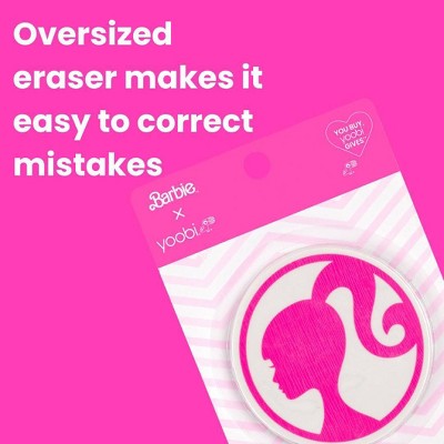 Yoobi Barbie Eraser Giant Barbie Head Silhouette