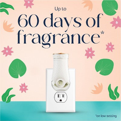 Glade PlugIns Spring Scented Oil Air Freshener Plug In Refills - Lush Greens & Water Lotus - 2ct/1.34oz