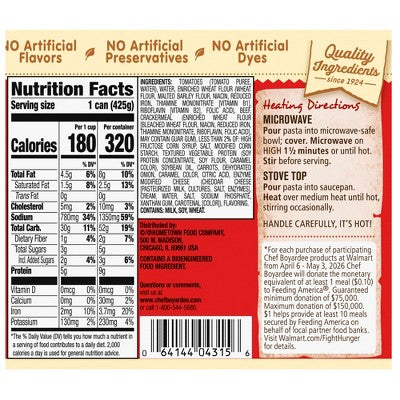 Chef Boyardee Beef Ravioli - 15oz