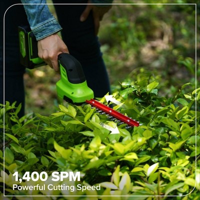 Greenworks 8" Shear Shrubber Hedge Trimmer