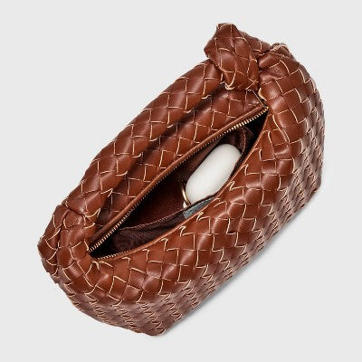 Mini Woven Handbag Clutch - A New Day Brown